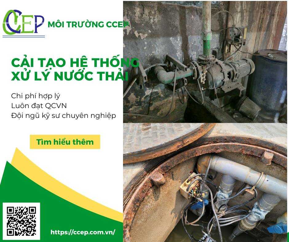 Cải tạo hệ thống xử lý nước thải với các thiết bị hỏng