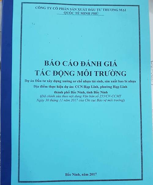 Lập báo cáo đánh giá tác động môi trường "Báo