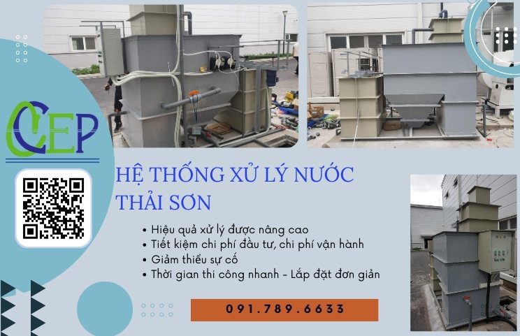 Hệ thống xử lý nước thải sơn tiết kiệm chi phí tối đa Hệ thống xử lý nước thải sơn đạt QCVN