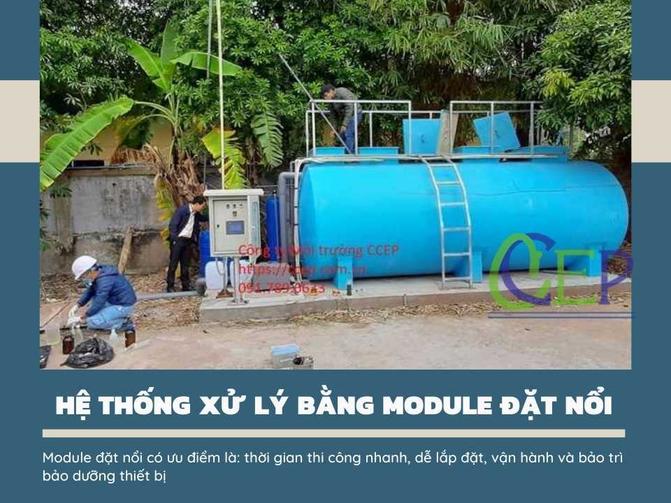 Xử lý nước thải với module đặt nổi