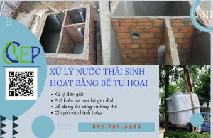 Xử lý nước thải sinh hoạt bằng bể tự hoại