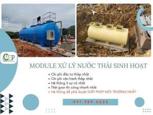 Module xử lý nước thải sinh hoạt hợp khối