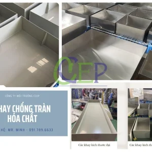 Khay chống tràn hóa chất bằng nhựa PP bền đẹp